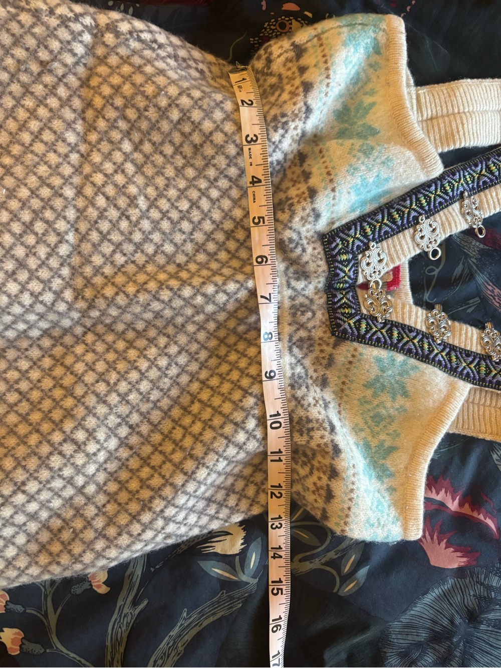Free People Vintage Wool Fair Isle Nordic Dress - Picture 10 of 11